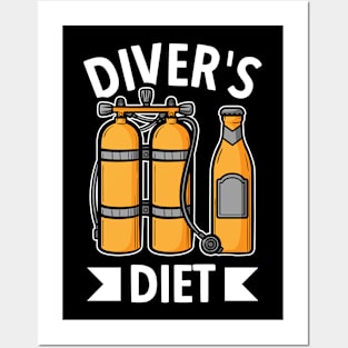 Diver's Diet Scuba Diving Posters and Art